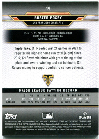 Buster Posey Topps Triple Threads 2021 155/199