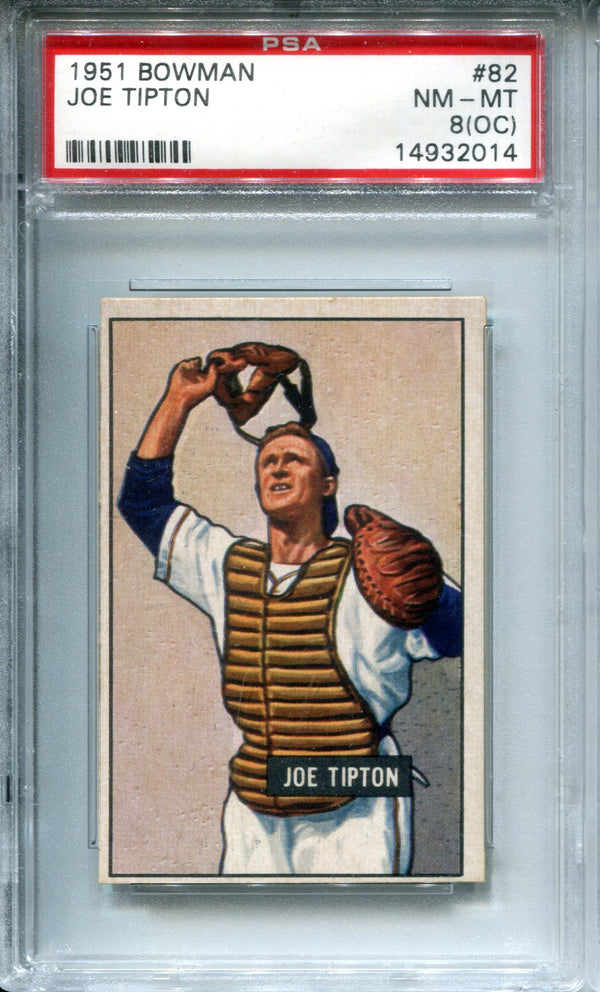 Joe Tipton 1951 Bowman Card #82 (PSA)