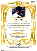 Tom Glavine 2013 Leaf Sports Heroes Autographed Card