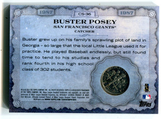 Buster Posey 2015 Topps Genuine U.S Postage Stamp/Coin Card #CS36 41/50