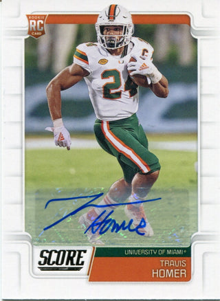 Travis Homer Autographed 2019 Score Rookie Card