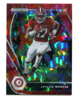 Jaylen Waddle 2021 Panini Prizm Draft Picks Red Cracked Ice #103 Card