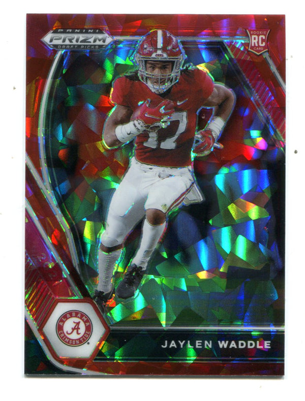 Jaylen Waddle 2021 Panini Prizm Draft Picks Red Cracked Ice #103 Card