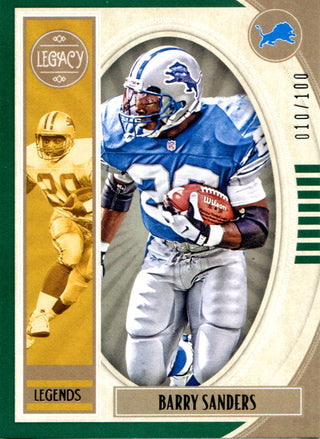 Barry Sanders 2019 Panini Legacy Legends Insert Card