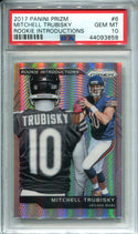 Mitchel Trubisky 2017 Panini Prizm Rookie Introductions Card #6 (PSA)