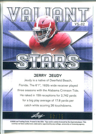 Jerry Jeudy 2020 Leaf Valiant Best of Sports Green Rookie Card 65/75