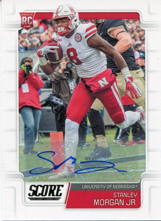 Stanley Morgan Jr. Autographed 2019 Score Rookie Card