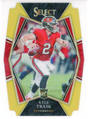 Kyle Trask 2021 Panini Select Die Cut Gold Prizm Rookie Card #163