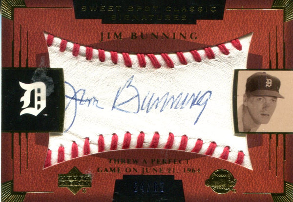 Jim Bunning Autographed Upper Deck Card #54/65