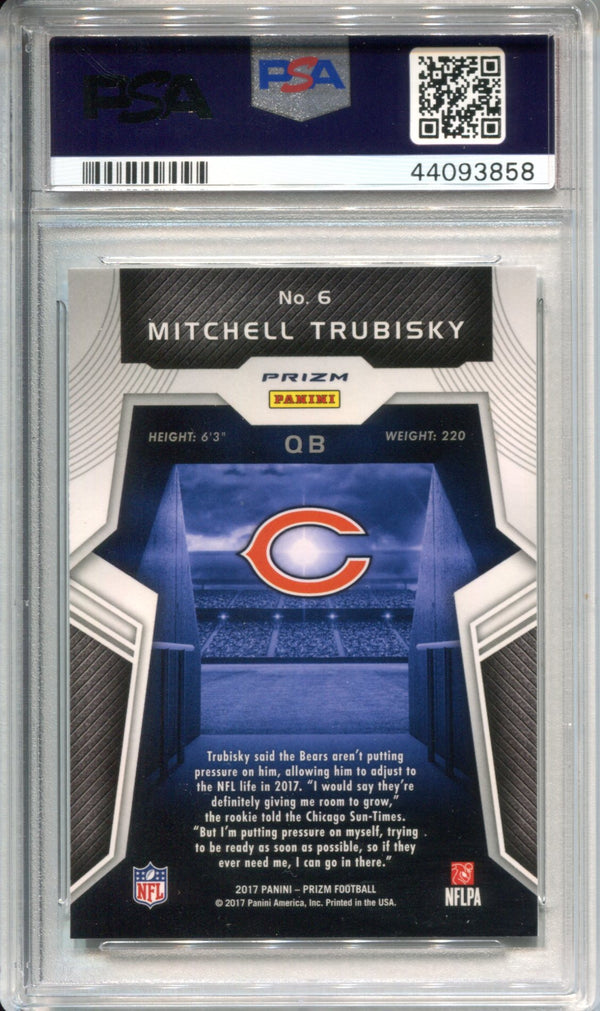 Mitchel Trubisky 2017 Panini Prizm Rookie Introductions Card #6 (PSA)