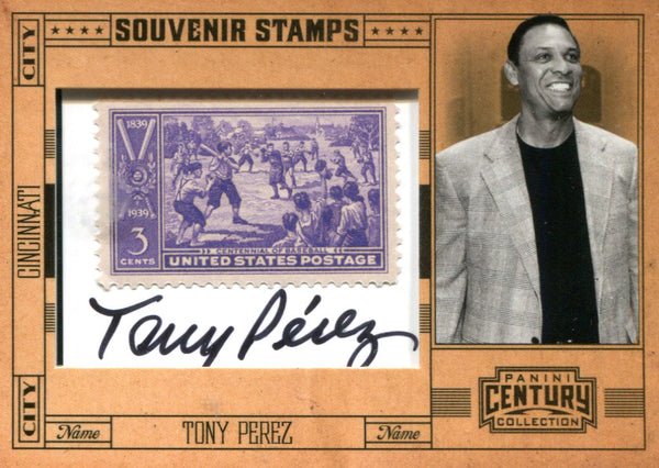 Tony Perez Autographed Panini Card #1/17