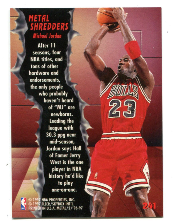 Michael Jordan 1996-97 Fleer Metal buying Shredders card #241