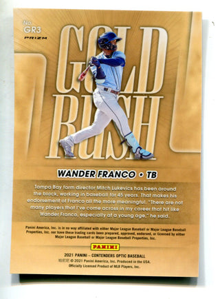 Wander Franco 2021 Contenders Optic Gold Rush #GR3 Card