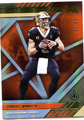 Drew Brees 2020 Panini XR Unsigned Card #67/99