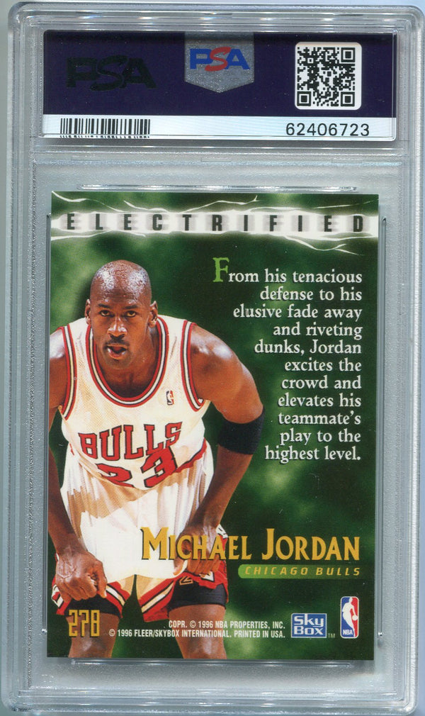 Michael Jordan 1995 Skybox Premium Electrified Card (PSA NM 7)