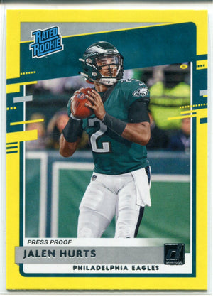 Jalen Hurts Donruss Rookie Card