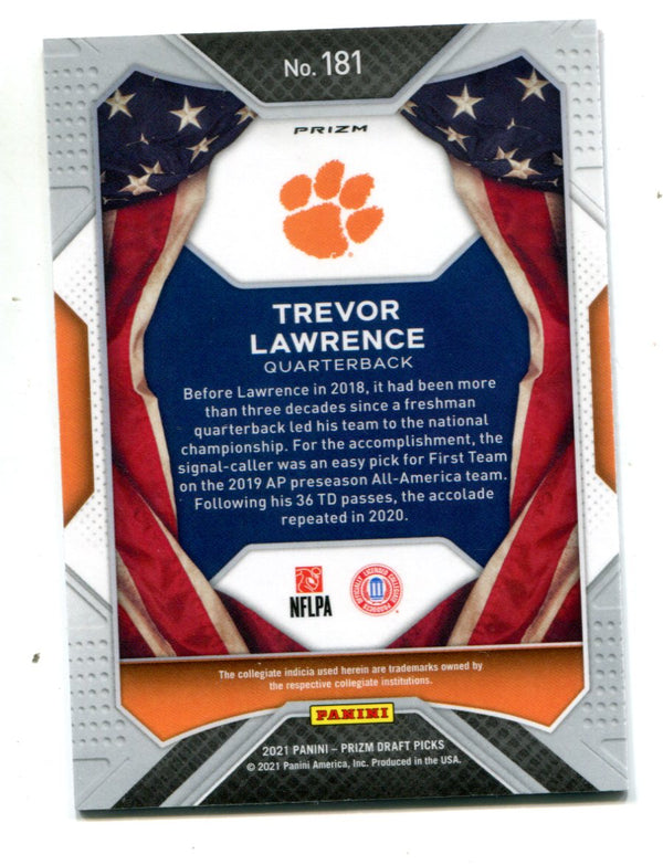 Trevor Lawrence 2021 Prizm Draft Picks #181 Red Cracked Ice RC