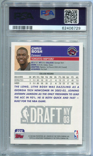 Chris Bosh 2003 Topps Rookie Card (PSA GEM MT 10)