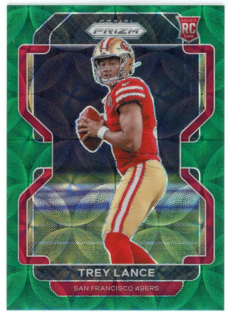 Trey Lance 2021 Panini Prizm Green Scope Prizm Rookie Card #333