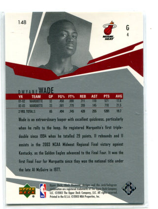 Dwyane Wade 2003-04 Upper Deck #148 Black Diamond Card