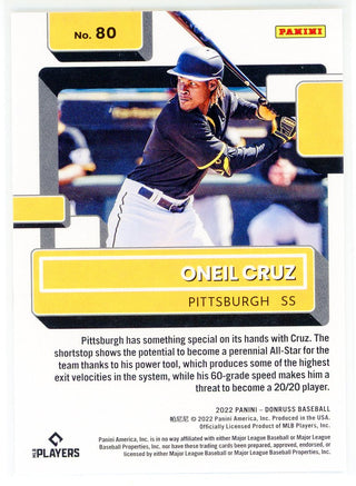 Oneil Cruz 2022 Panini Donruss Rookie Card #80