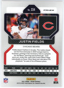 2021 Prizm Justin Fields Orange Lazer Laser #334 Rookie RC Bears Pack Fresh  SP