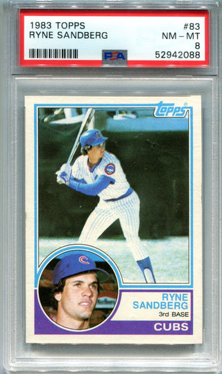Ryne Sandberg 1983 Topps (PSA NM-MT 8) Card