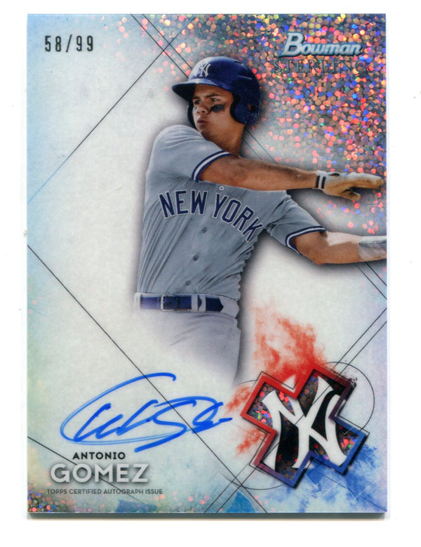 Antonio Gomez 2021 Bowman Sterling #BSPAAG Autographed Card /99