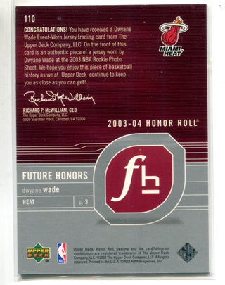 Dwyane Wade 2003-04 Upper Deck Future Honors #110 (364/499)