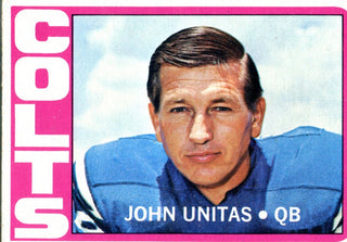John Unitas 1972 Topps Card