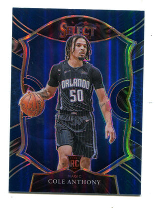 Cole Anthony 2021 Panini Select #75 Concourse Blue Prizm RC