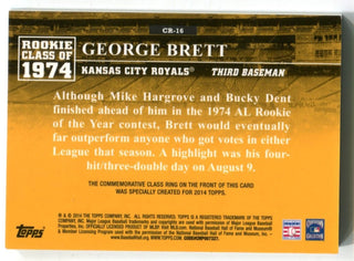 George Brett 2014 Topps #CR16 Class Ring Card