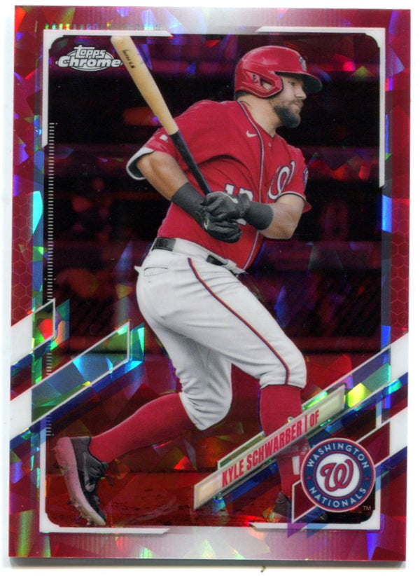 Kyle Schwarber 2021 Topps Chrome Red Cracked Ice #473 5/5