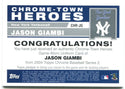Jason Giambi Topps Chrome-Town Heroes Jersey Card