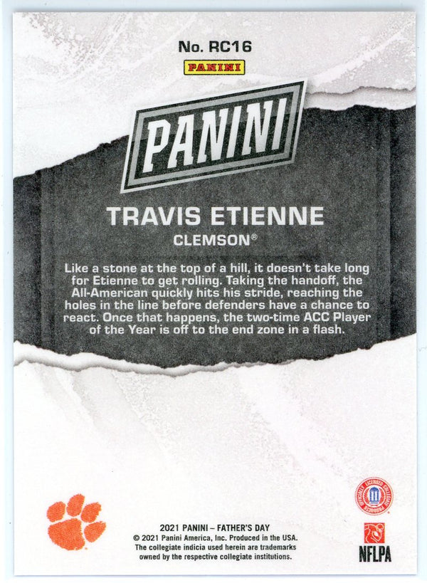 Travis Etienne Jr. 2021 Panini Father's Day Rookie Card #RC16