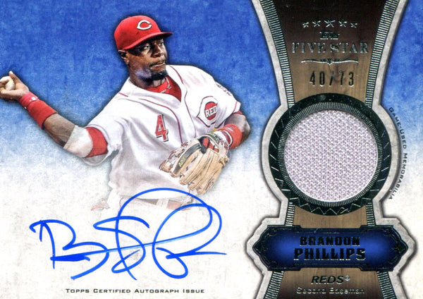 Brandon Phillips Autographed Topps Card #40/73