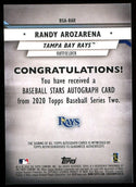 Randy Arozarena 2020 Topps Series 2 Autographed Rookie Card #90/199