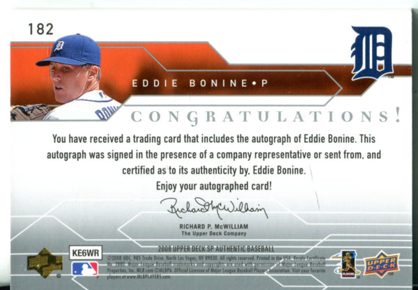Eddie Bonine 2008 Upper Deck Rookie Autographed Card 555/899