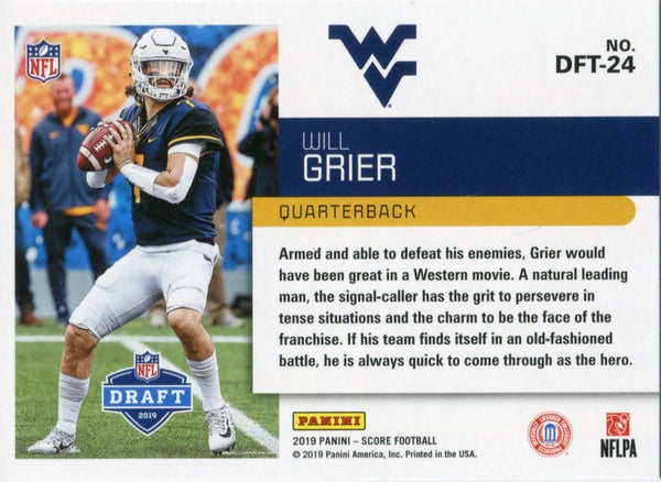 Will Grier 2019 Score Draft Rookie Card