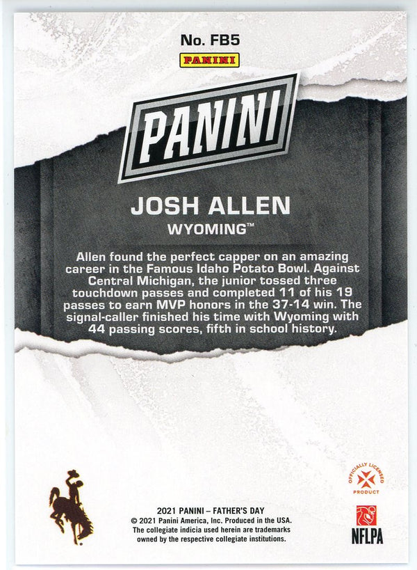 Josh Allen 2021 Panini Father's Day Card #FB5