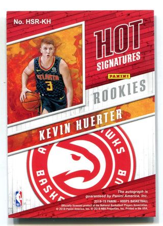 Kevin Huerter 2018 Panini NBA Hoops Hot Signatures Auto RC