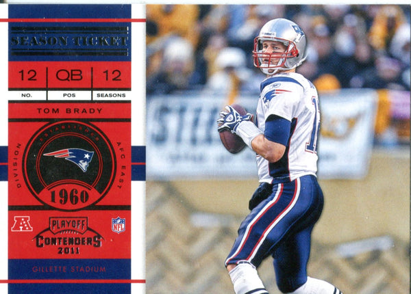 Tom Brady 2011 Panini Playoff Contenders Card