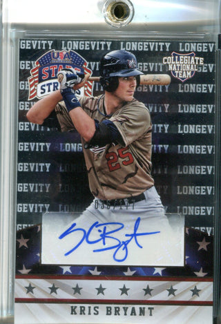 Kris Bryant 2015 Panini Collegiate National Team Autographed Card 36/177