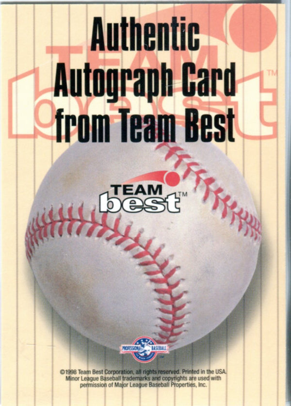 Santiago Perez 1998 Team Best Autographed Card