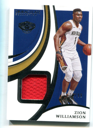 Zion Williamson 2021 Immaculate Collection #MTZWL Patch Card /99