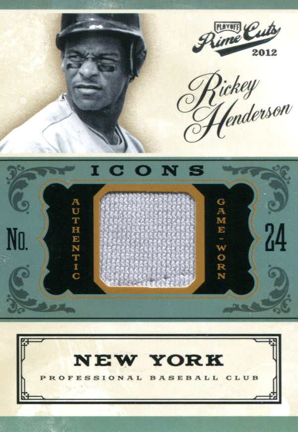 Rickey Henderson Panini Jersey Card #64/99