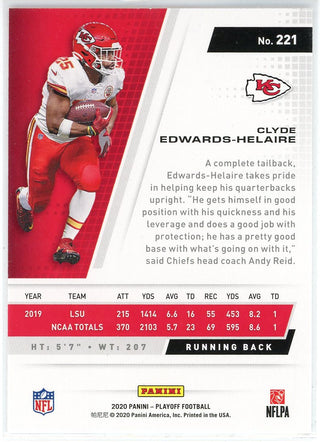 Clyde Edwards-Helaire 2020 Panini Playoff Rookie Card #221