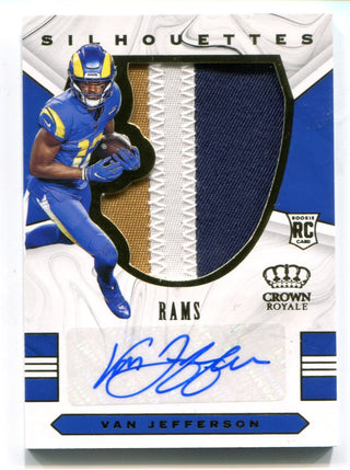 Van Jefferson 2020 Panini Crown Royale Silhouettes #CSAVJ Autographed Card 13/25
