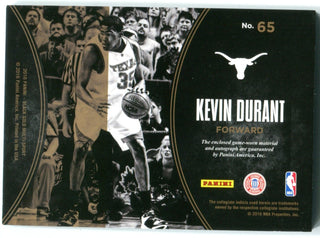 Kevin Durant 2016 Panini Autographed Black Gold Jersey Card #65 04/35
