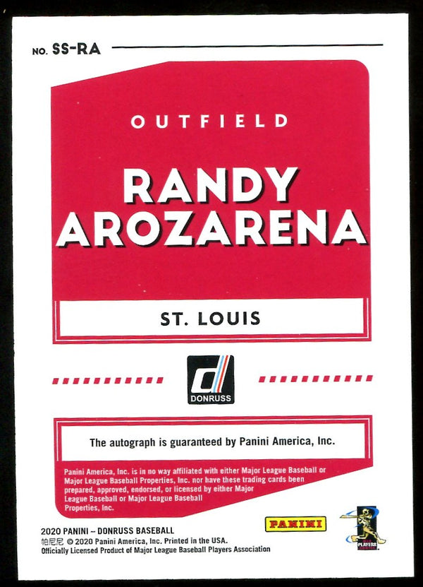 Randy Arozarena 2020 Donruss Autographed Rookie Card